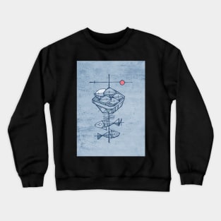 5 breads and two fish christian illustration Crewneck Sweatshirt